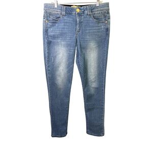 Democracy Light Blue High Rise Skinny Distressed Jeans Size 14